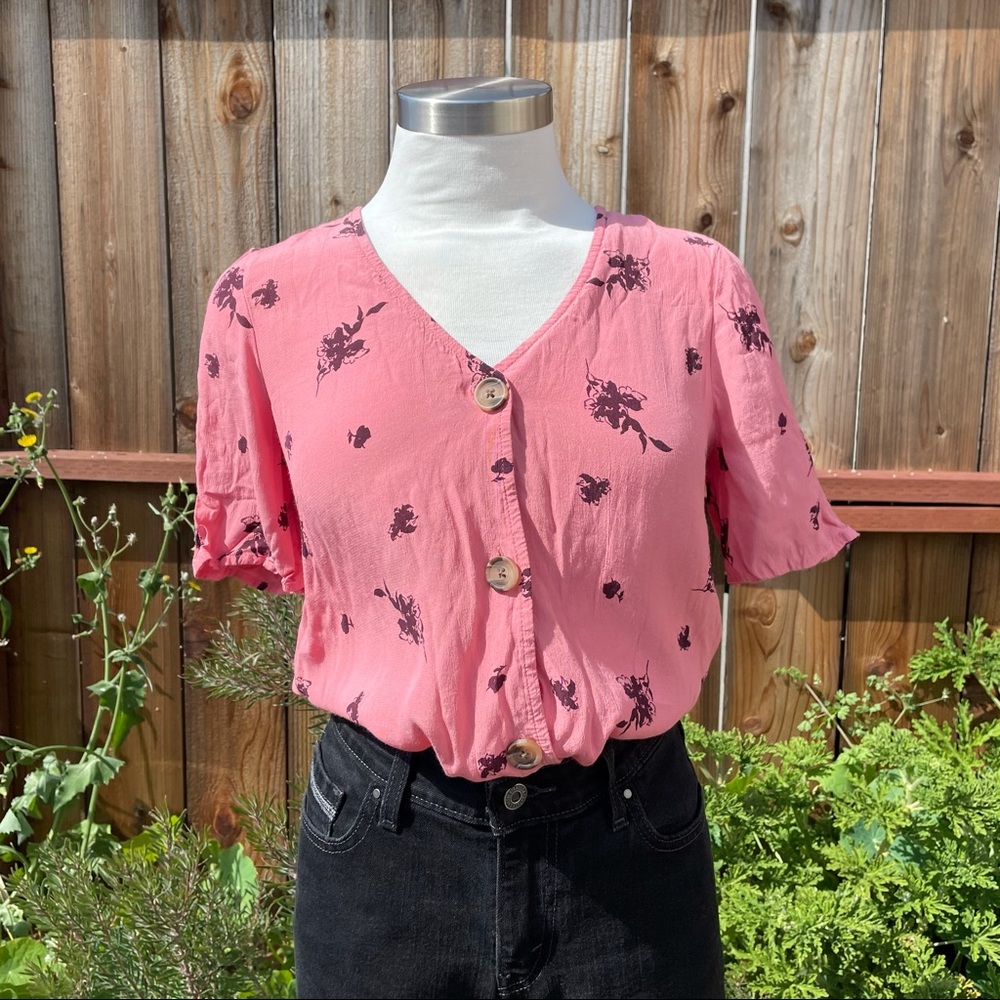 Something navy button down tshirt